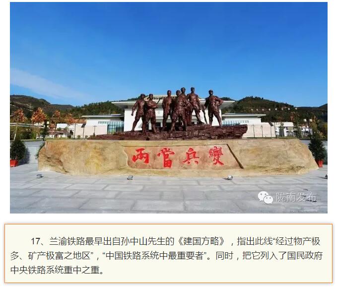 蘭渝鐵路最早由孫中山先生提出？在隴南，你不知道的事兒還有……