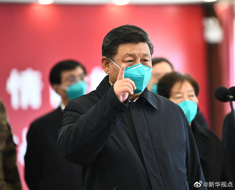 習(xí)近平考察火神山醫(yī)院，看望慰問患者和醫(yī)務(wù)工作者